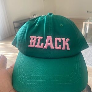 Pink and green dad hat